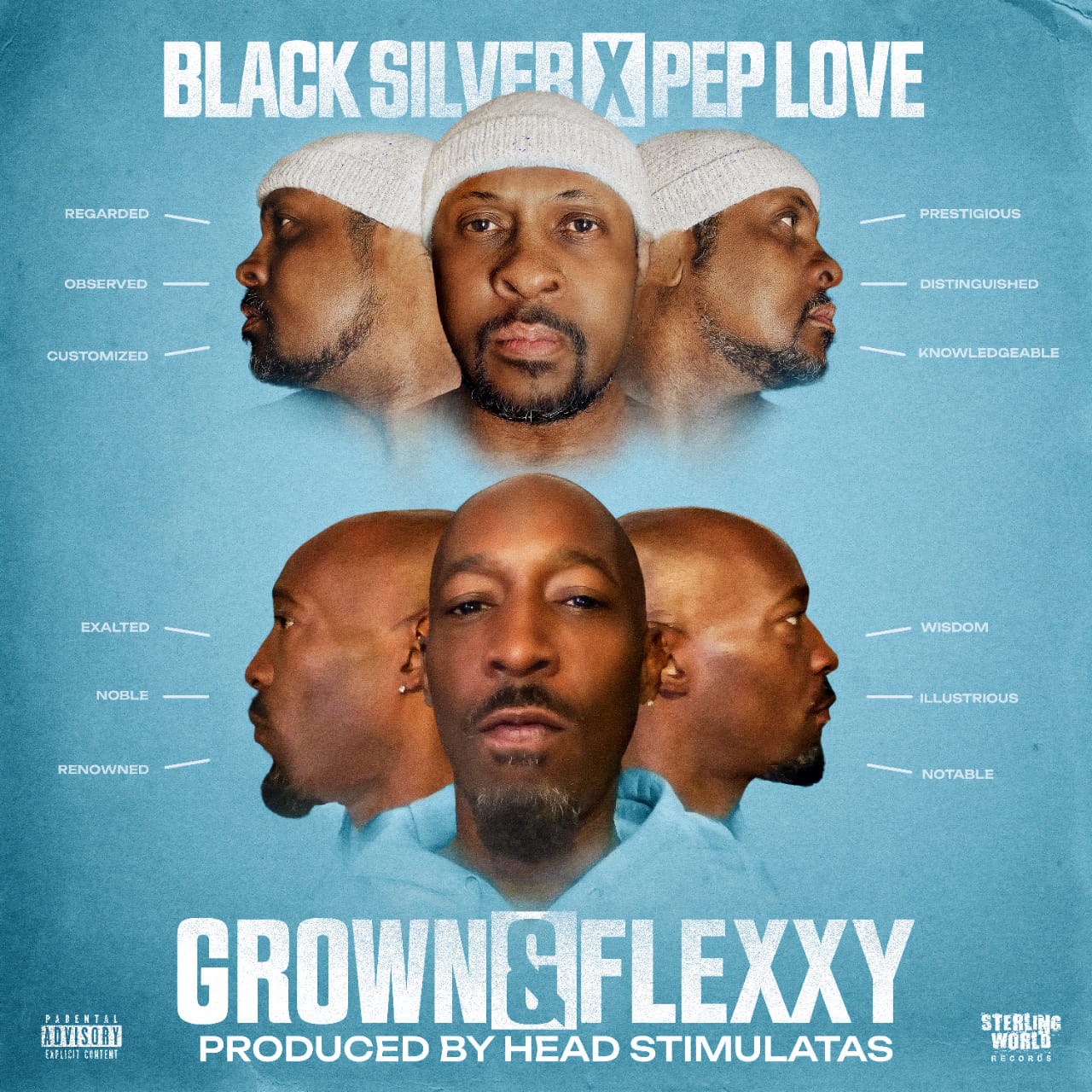 Black Silver & Pep Love "Grown & Flexxy" EP produced by Head Stimulatas feat. Kokane, Planet Asia & Akil The MC