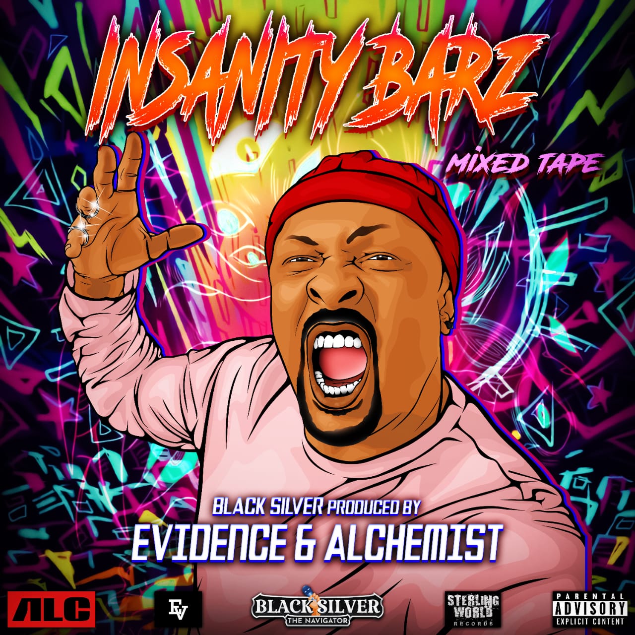 Black Silver "Insanity Barz" Mixed Tape produced by Evidence & Alchemist (exclusive limited edition)